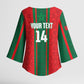Morocco Football Custom Kimono Sleeve Blouse Atlas Lionesses Moroccan Folk Pattern