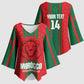 Morocco Football Custom Kimono Sleeve Blouse Atlas Lionesses Moroccan Folk Pattern
