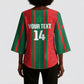 Morocco Football Custom Kimono Sleeve Blouse Atlas Lionesses Moroccan Folk Pattern