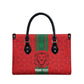 Morocco Football Custom Leather Bag Atlas Lionesses Moroccan Folk Pattern