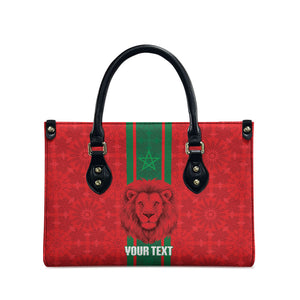 Morocco Football Custom Leather Bag Atlas Lionesses Moroccan Folk Pattern