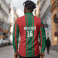 Morocco Football Custom Long Sleeve Button Shirt Atlas Lionesses Moroccan Folk Pattern