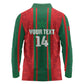 Morocco Football Custom Long Sleeve Polo Shirt Atlas Lionesses Moroccan Folk Pattern