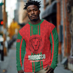 Morocco Football Custom Long Sleeve Shirt Atlas Lionesses Moroccan Folk Pattern