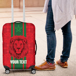 Morocco Football Custom Luggage Cover Atlas Lionesses Moroccan Folk Pattern