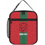 Morocco Football Custom Lunch Bag Atlas Lionesses Moroccan Folk Pattern