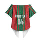 Morocco Football Custom Off Shoulder Wrap Waist Top Atlas Lionesses Moroccan Folk Pattern