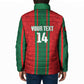Morocco Football Custom Padded Jacket Atlas Lionesses Moroccan Folk Pattern
