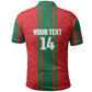 Morocco Football Custom Polo Shirt Atlas Lionesses Moroccan Folk Pattern