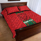 Morocco Football Custom Quilt Bed Set Atlas Lionesses Moroccan Folk Pattern