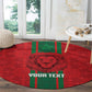 Morocco Football Custom Round Carpet Atlas Lionesses Moroccan Folk Pattern
