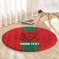 Morocco Football Custom Round Carpet Atlas Lionesses Moroccan Folk Pattern