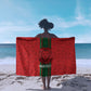 Morocco Football Custom Sarong Atlas Lionesses Moroccan Folk Pattern