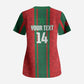 Morocco Football Custom Scrub Top Atlas Lionesses Moroccan Folk Pattern