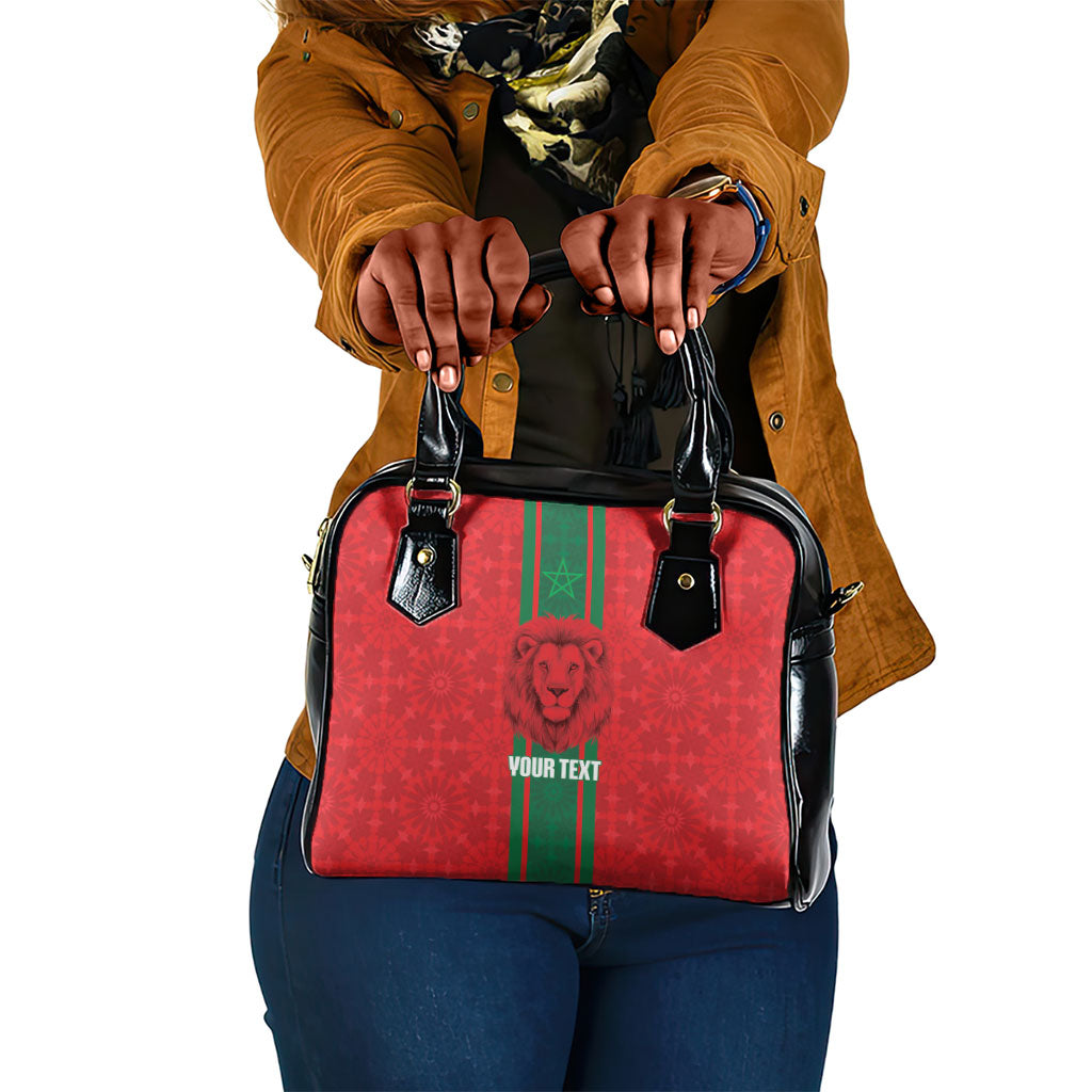 Morocco Football Custom Shoulder Handbag Atlas Lionesses Moroccan Folk Pattern