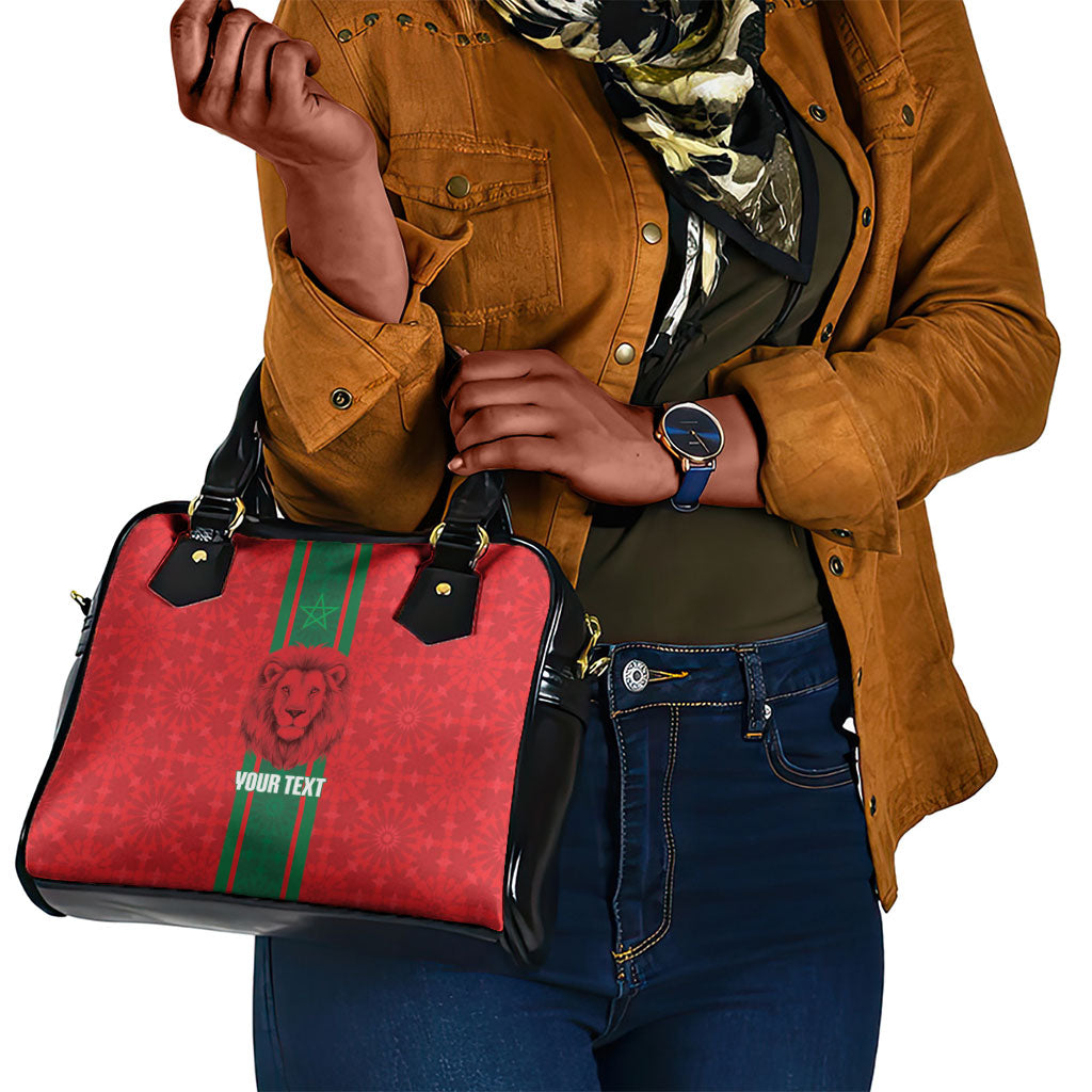 Morocco Football Custom Shoulder Handbag Atlas Lionesses Moroccan Folk Pattern