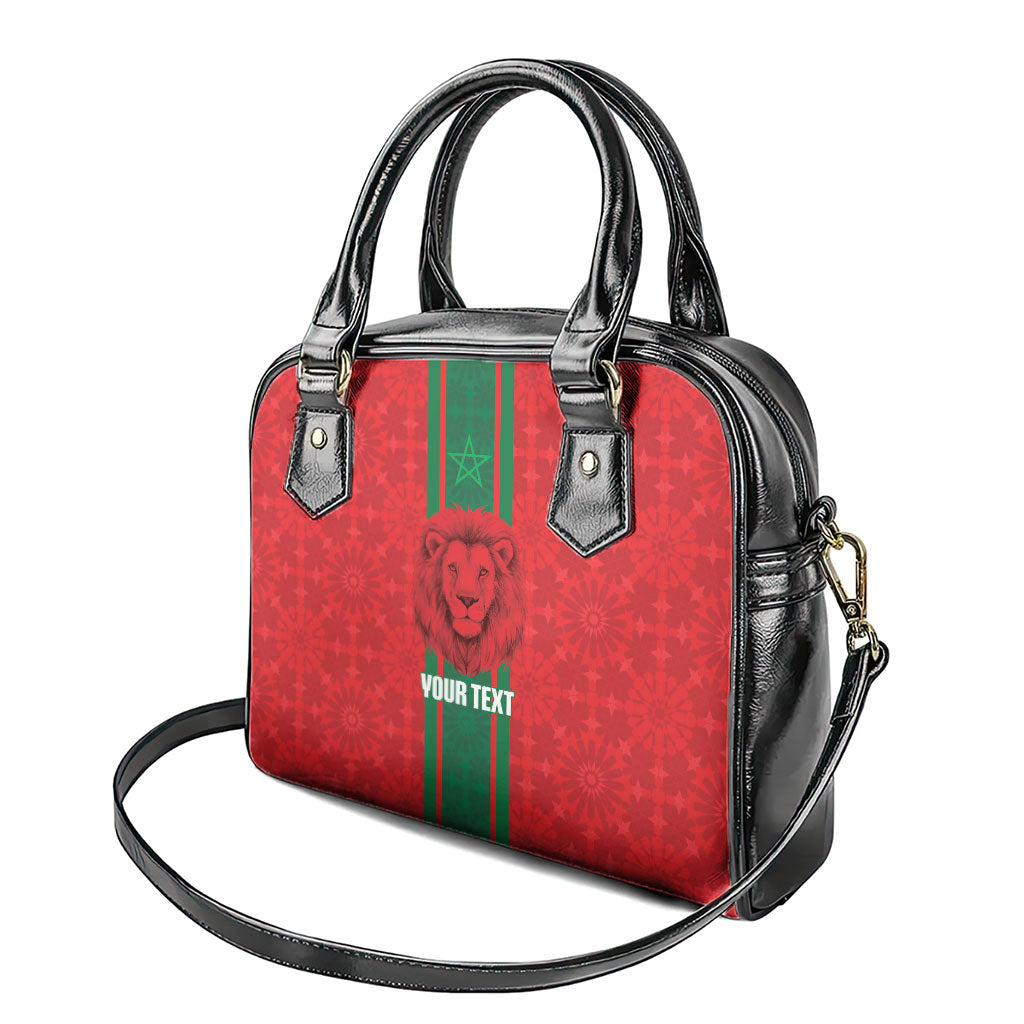 Morocco Football Custom Shoulder Handbag Atlas Lionesses Moroccan Folk Pattern