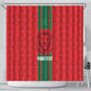 Morocco Football Custom Shower Curtain Atlas Lionesses Moroccan Folk Pattern