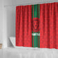 Morocco Football Custom Shower Curtain Atlas Lionesses Moroccan Folk Pattern