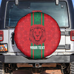 Morocco Football Custom Spare Tire Cover Atlas Lionesses Moroccan Folk Pattern