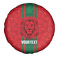 Morocco Football Custom Spare Tire Cover Atlas Lionesses Moroccan Folk Pattern