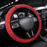 Morocco Football Steering Wheel Cover Atlas Lionesses Moroccan Folk Pattern