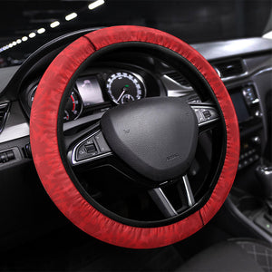 Morocco Football Steering Wheel Cover Atlas Lionesses Moroccan Folk Pattern