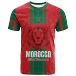 Morocco Football Custom T shirt Atlas Lionesses Moroccan Folk Pattern