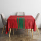 Morocco Football Custom Tablecloth Atlas Lionesses Moroccan Folk Pattern