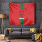 Morocco Football Custom Tapestry Atlas Lionesses Moroccan Folk Pattern