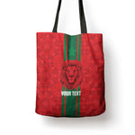 Morocco Football Custom Tote Bag Atlas Lionesses Moroccan Folk Pattern