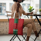 Morocco Football Custom Tote Bag Atlas Lionesses Moroccan Folk Pattern