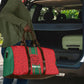 Morocco Football Custom Travel Bag Atlas Lionesses Moroccan Folk Pattern