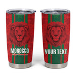 Morocco Football Custom Tumbler Cup Atlas Lionesses Moroccan Folk Pattern
