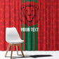 Morocco Football Custom Window Curtain Atlas Lionesses Moroccan Folk Pattern
