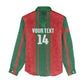 Morocco Football Custom Women Casual Shirt Atlas Lionesses Moroccan Folk Pattern