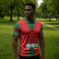 Morocco Football Custom Zipper Polo Shirt Atlas Lionesses Moroccan Folk Pattern