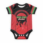 Malawi Football Custom Baby Onesie Red Rising Sun Go Scorchers