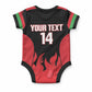 Malawi Football Custom Baby Onesie Red Rising Sun Go Scorchers
