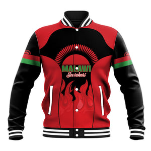 Malawi Football Custom Baseball Jacket Red Rising Sun Go Scorchers