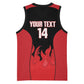 Malawi Football Custom Basketball Jersey Red Rising Sun Go Scorchers