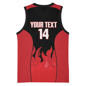 Malawi Football Custom Basketball Jersey Red Rising Sun Go Scorchers