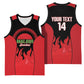 Malawi Football Custom Basketball Jersey Red Rising Sun Go Scorchers