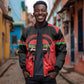 Malawi Football Custom Bomber Jacket Red Rising Sun Go Scorchers