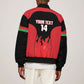 Malawi Football Custom Bomber Jacket Red Rising Sun Go Scorchers