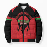 Malawi Football Custom Bomber Puffer Jacket Red Rising Sun Go Scorchers