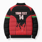 Malawi Football Custom Bomber Puffer Jacket Red Rising Sun Go Scorchers