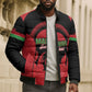 Malawi Football Custom Bomber Puffer Jacket Red Rising Sun Go Scorchers