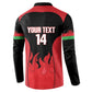 Malawi Football Custom Button Sweatshirt Red Rising Sun Go Scorchers