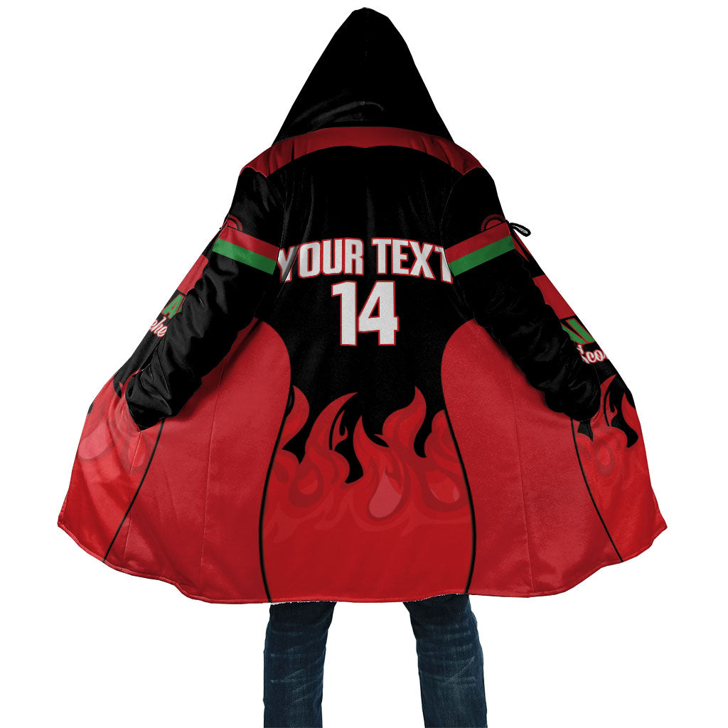 Malawi Football Custom Cloak Red Rising Sun Go Scorchers